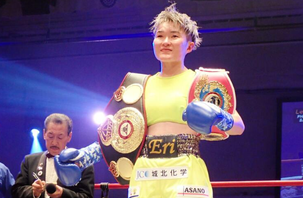 女子プロボクサー 松田恵里選手　アトム級WBA&WBO新王者