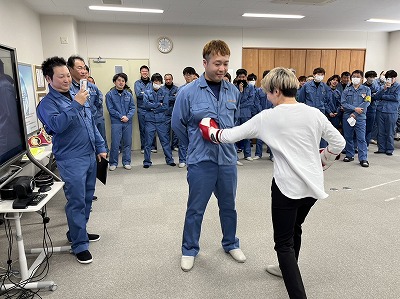 松田恵理選手　いわき工場来社