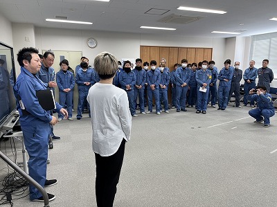 松田恵理選手　いわき工場来社