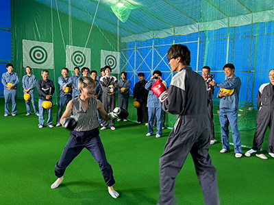 松田恵理選手　いわき工場来社